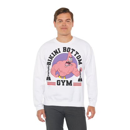 Bikini Bottom Gym Unisex Heavy Blend™ Crewneck Sweatshirt - Fun Fitness Sweatshirt for Fans White