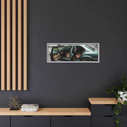 BMW 7 Matte Canvas, Framed (Multi-color)