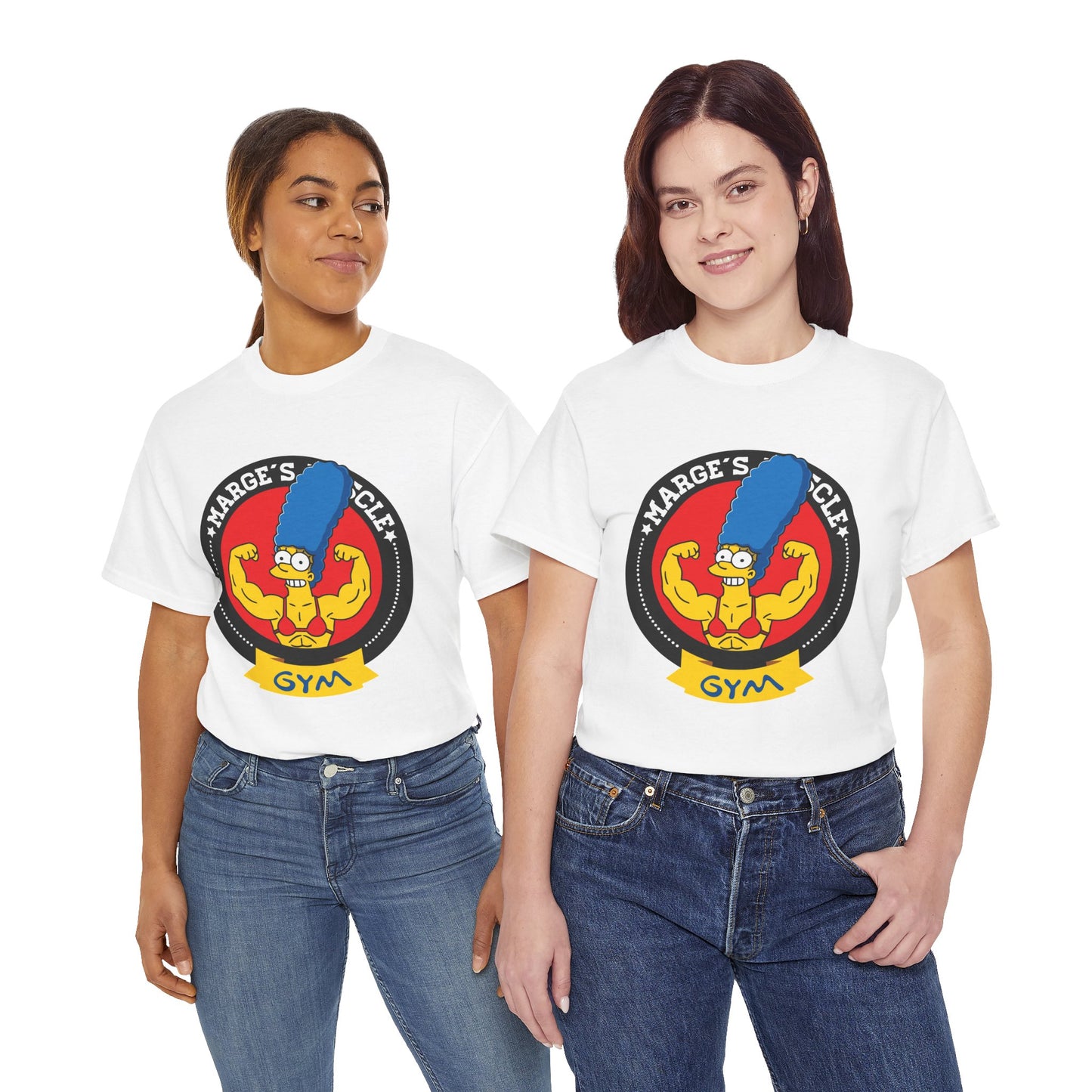 Wild Marge Gym White Unisex Heavy Cotton Tee