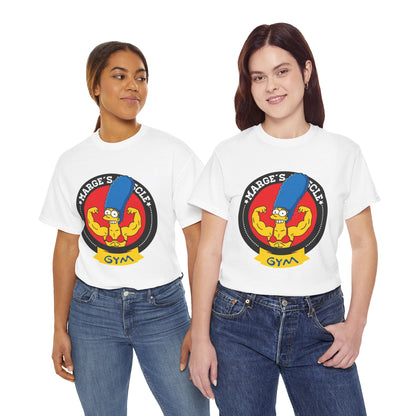 Wild Marge Gym White Unisex Heavy Cotton Tee