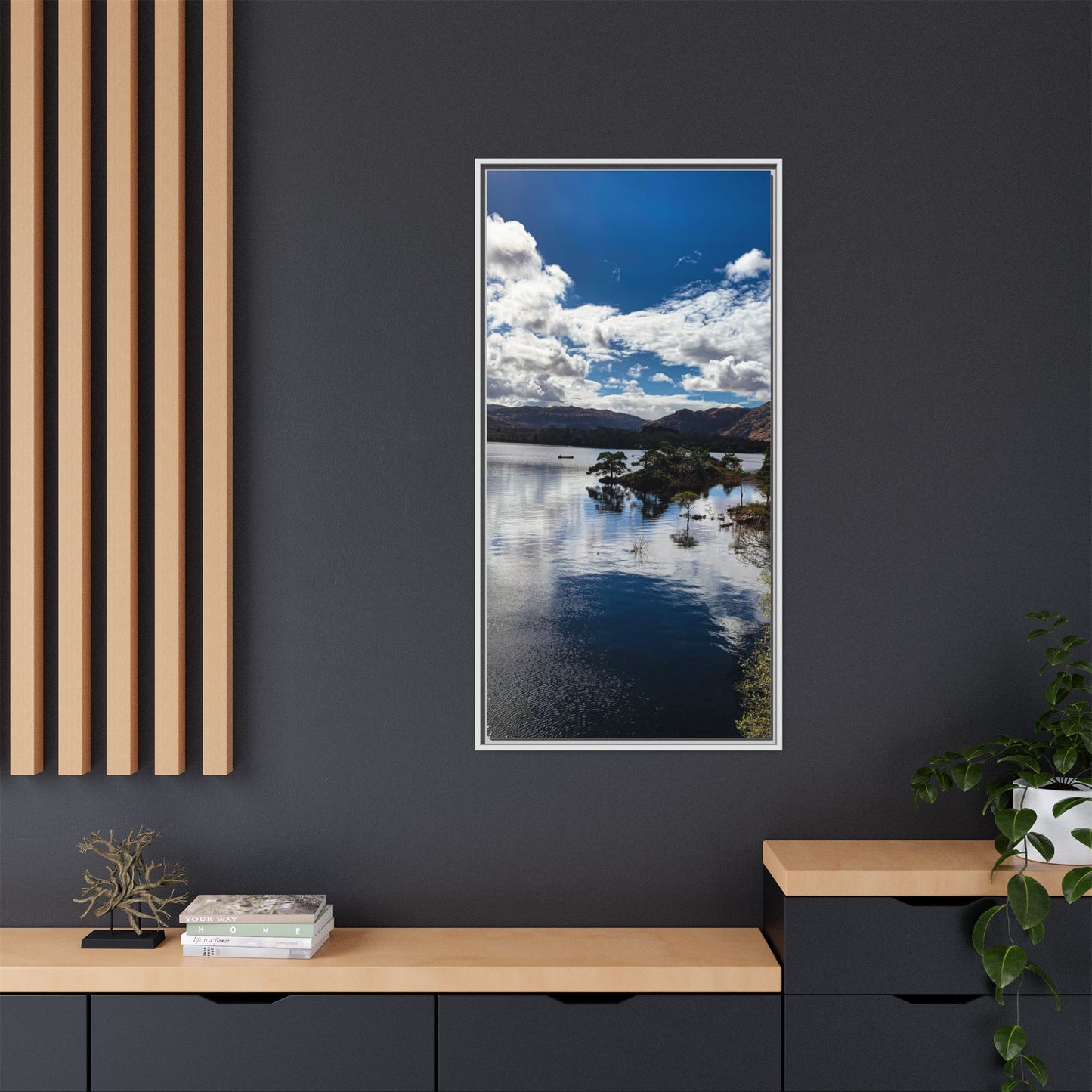 Lake Matte Canvas, Framed (Multi-color)