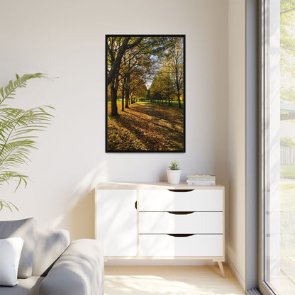 Listowel town Park Autumn Matte Canvas, Framed (Multi-color)