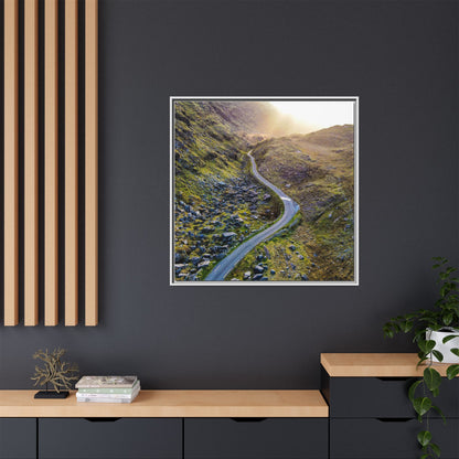 Valley Road Matte Canvas, Framed (Multi-color)