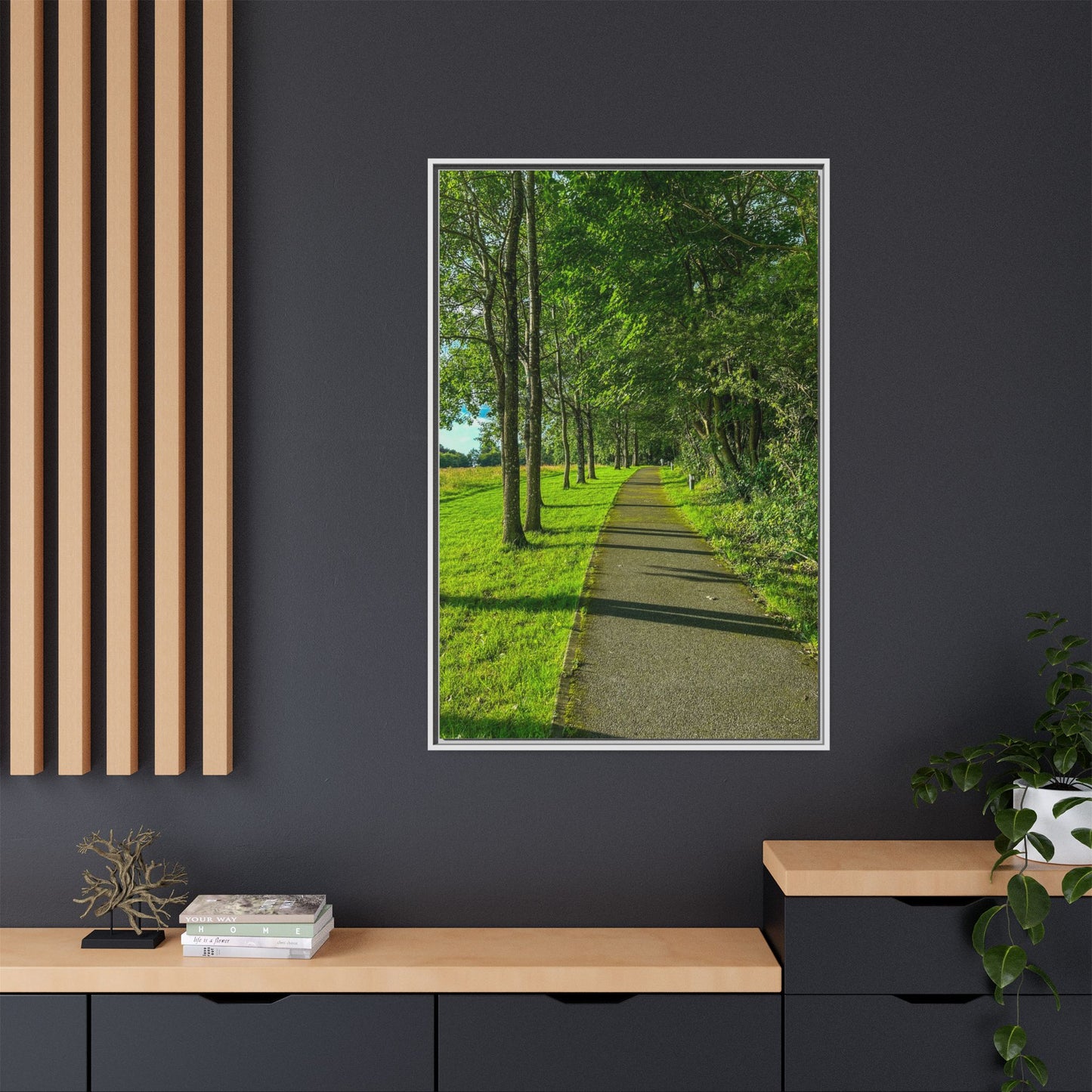 Listowel Town Park Matte Canvas, Framed (Multi-color)