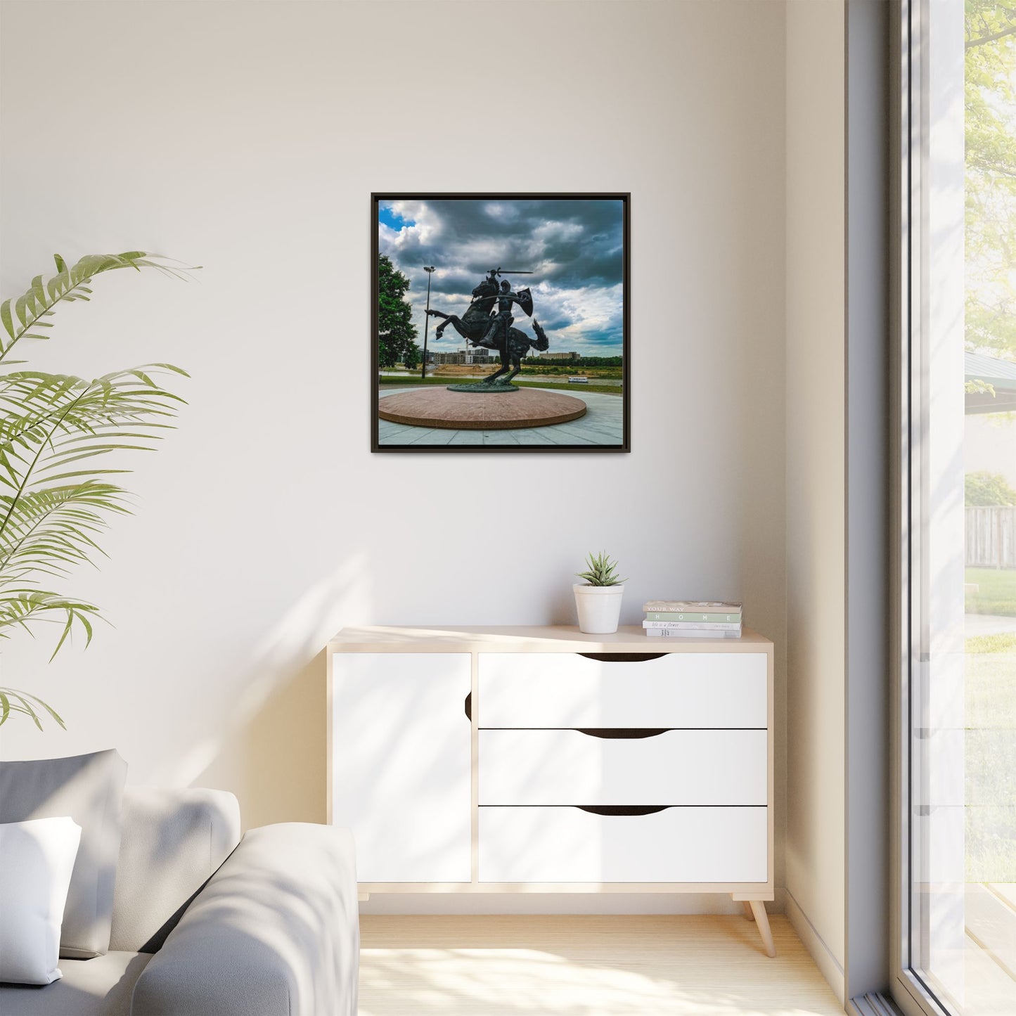 Kaunas Matte Canvas, Framed (Multi-color)