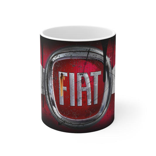 Fiat-Inspired Ceramic Coffee Mugs - Classic Car Enthusiast Gift, 11oz & 15oz
