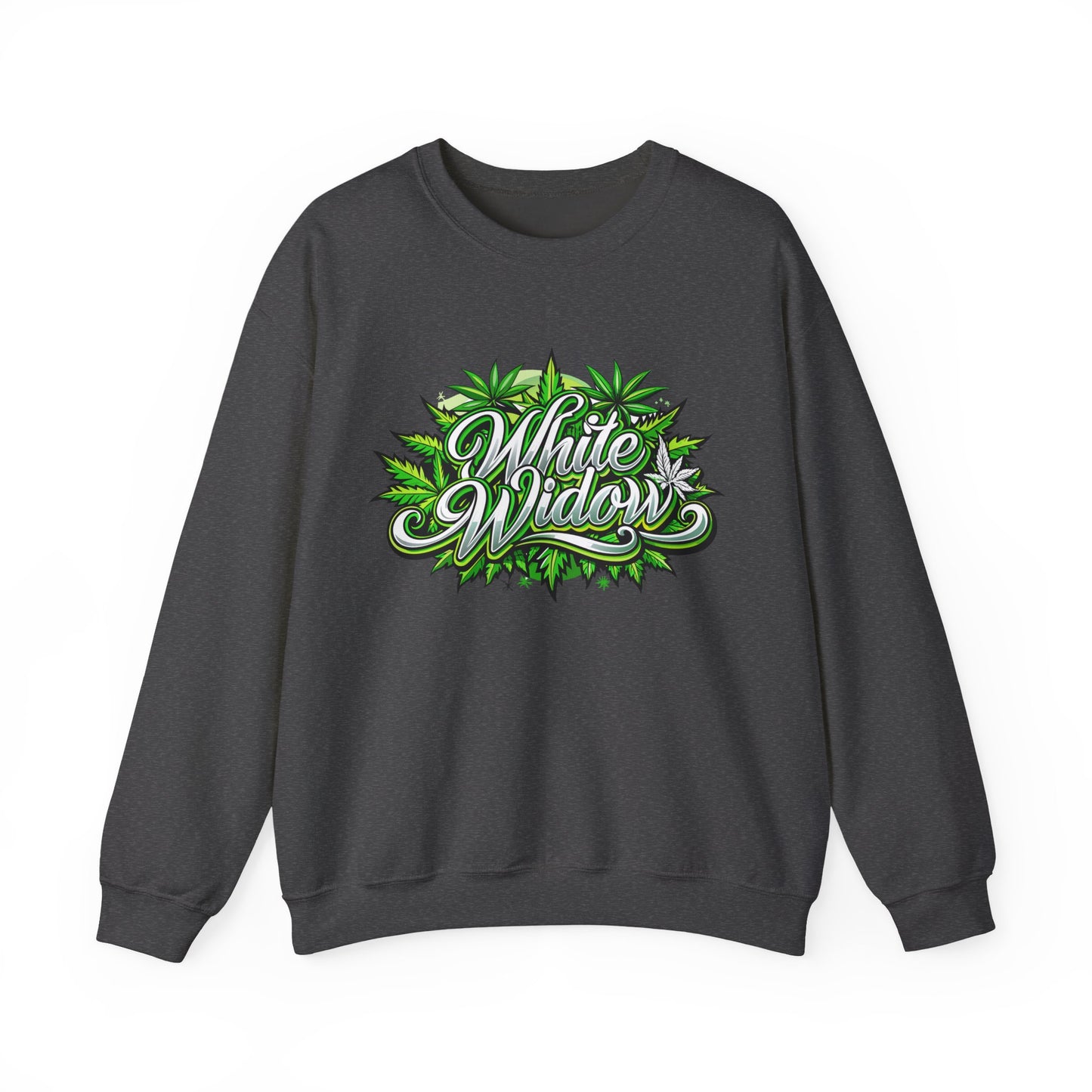 White Widow Graphic  — Cannabis Leaf Logo Sweatshirt