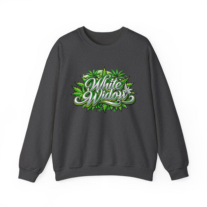 White Widow Graphic  — Cannabis Leaf Logo Sweatshirt