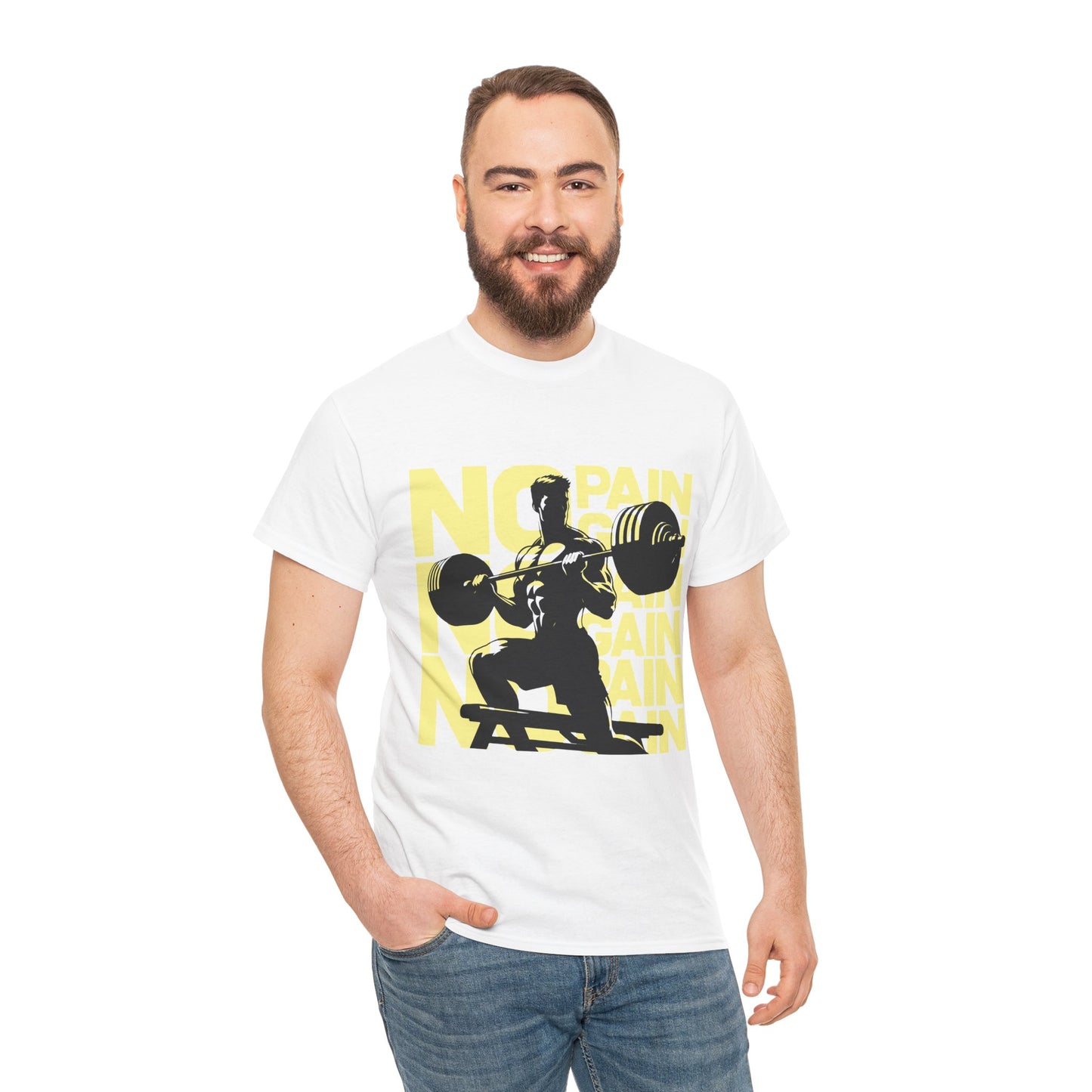 No Pain No Gain 11 Unisex Heavy Cotton Tee