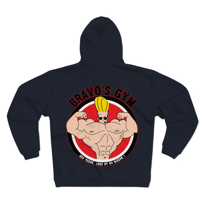 Bravo's Gym Design - Unisex Hooded Zip Sweatshirt