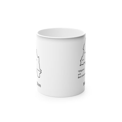 Monaghan Magic Mug: Color - Changing Coffee Cup with Artistic Map Design