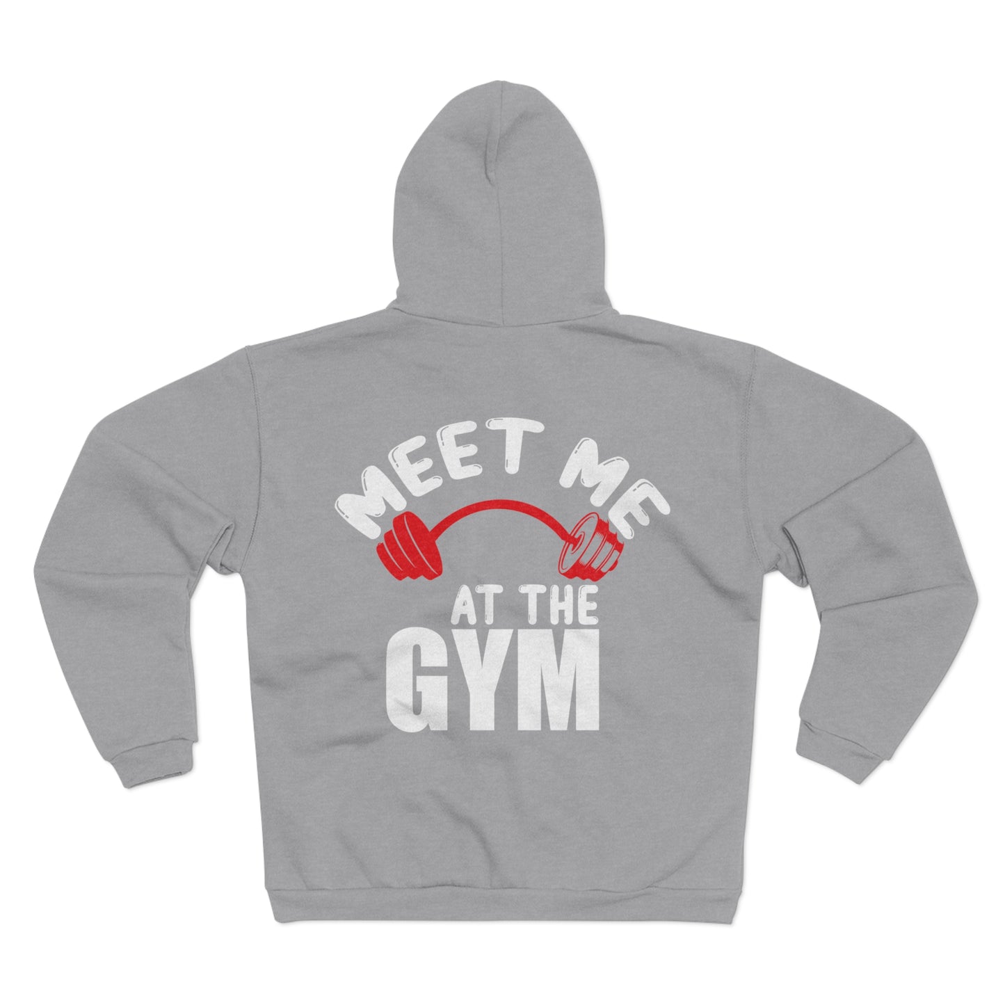 Unisex Gym Motivation Zip Hoodie - 'Meet Me at the Gym'