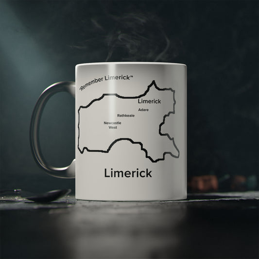Limerick Magic Mug: Color - Changing Coffee Cup with Artistic Map Design