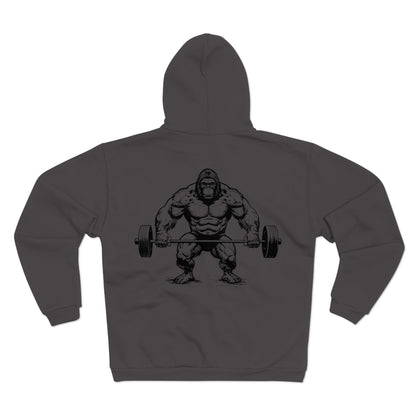 Gorilla Strength Gym Unisex Hooded Zip Sweatshirt