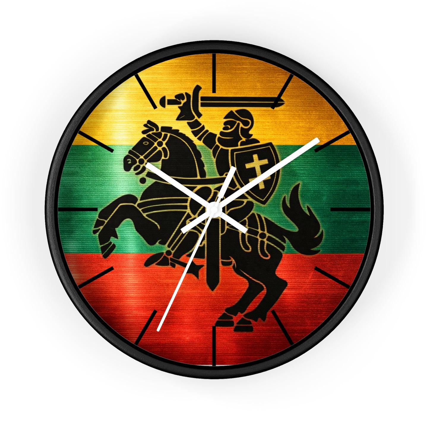 Lithuanian Vytis Wall Clock — Rasta Flag Knight Home Decor