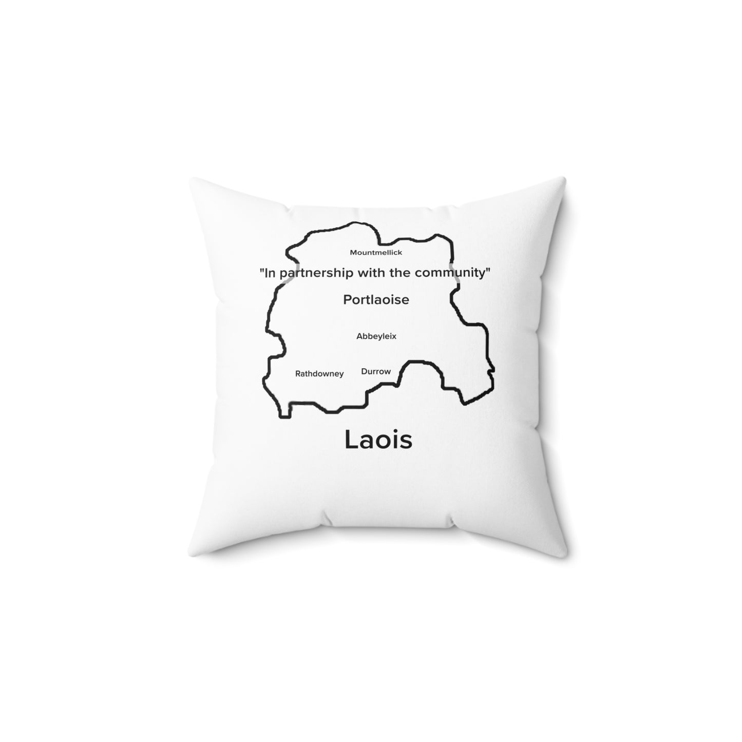 Laois Spun Polyester Square Pillow White Edition 4 Sizes