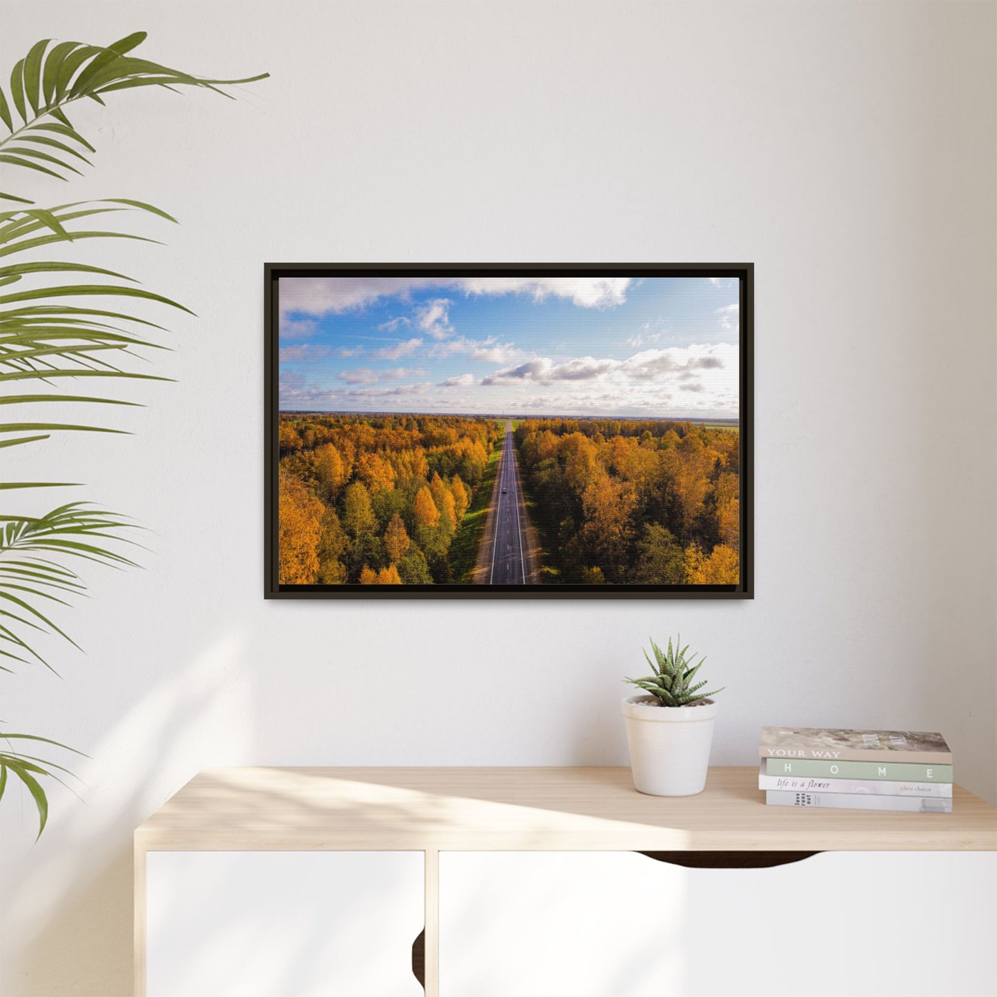 Somewhere In Lithuania Matte Canvas, Framed (Multi-color)