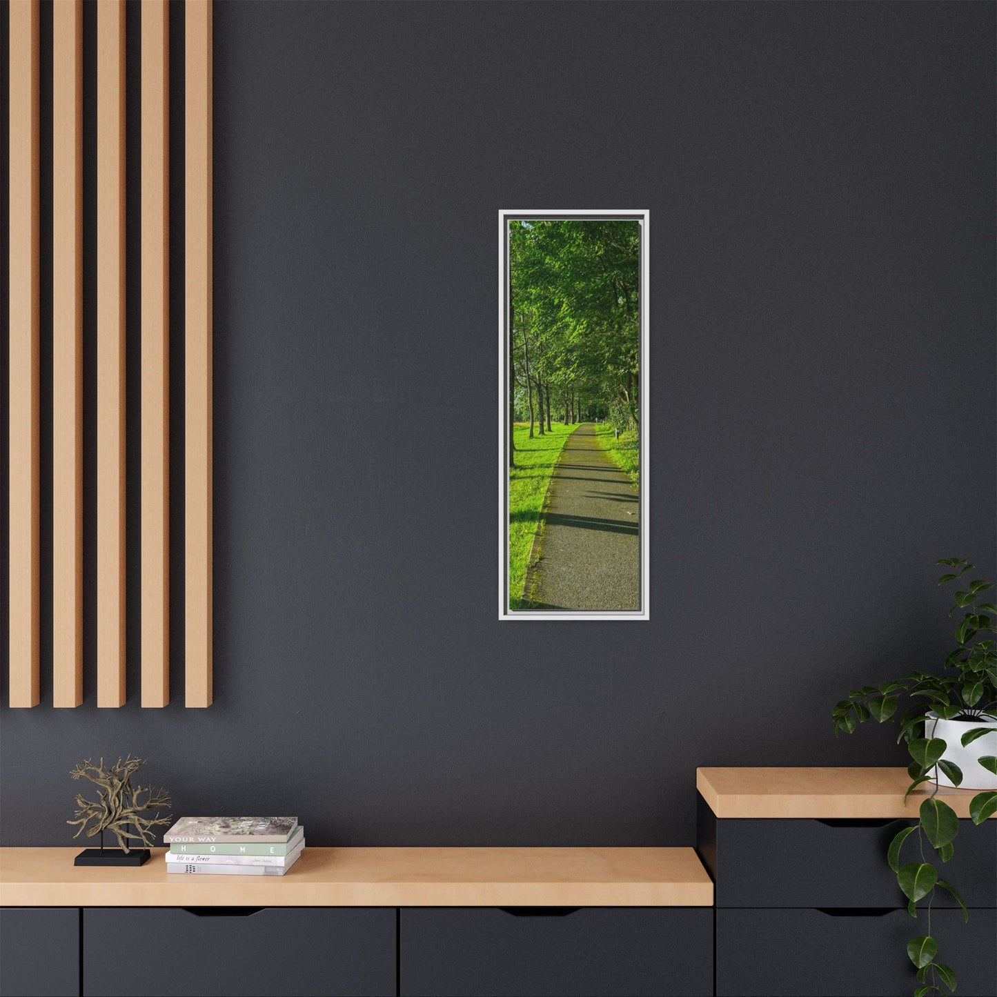 Listowel Town Park Matte Canvas, Framed (Multi-color)