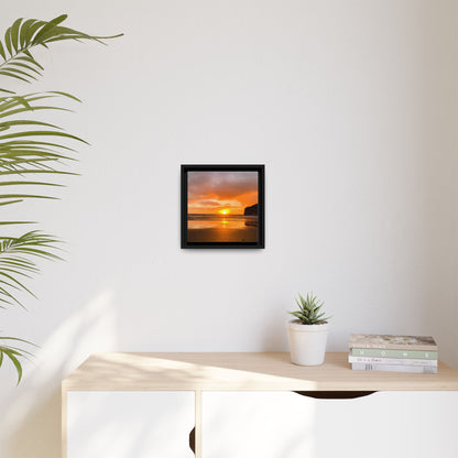 Sunset in Ballybunion Matte Canvas, Framed (Multi-color)