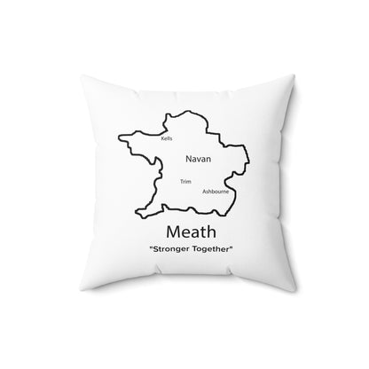 Meath Spun Polyester Square Pillow White Edition 4 Sizes
