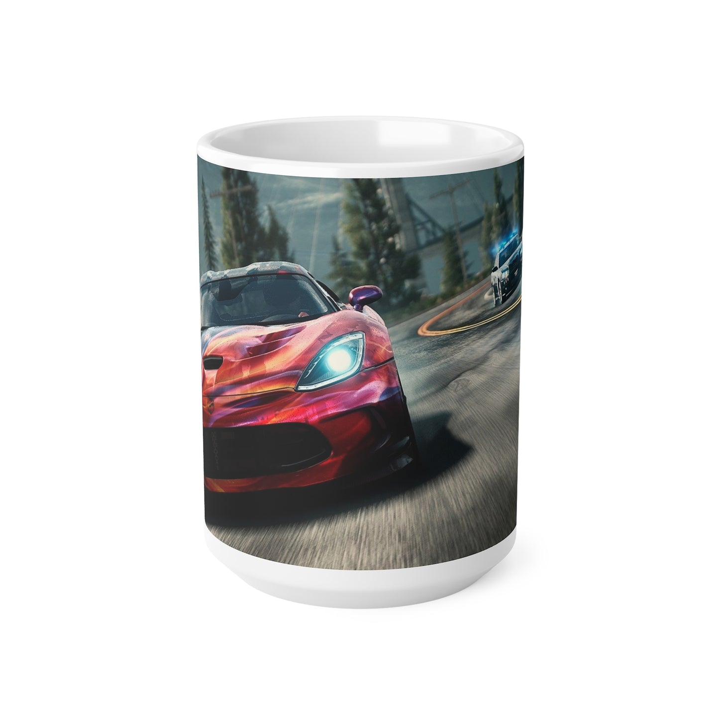 Racing-Themed Ceramic Coffee Cups - Perfect Gift for Car Enthusiasts