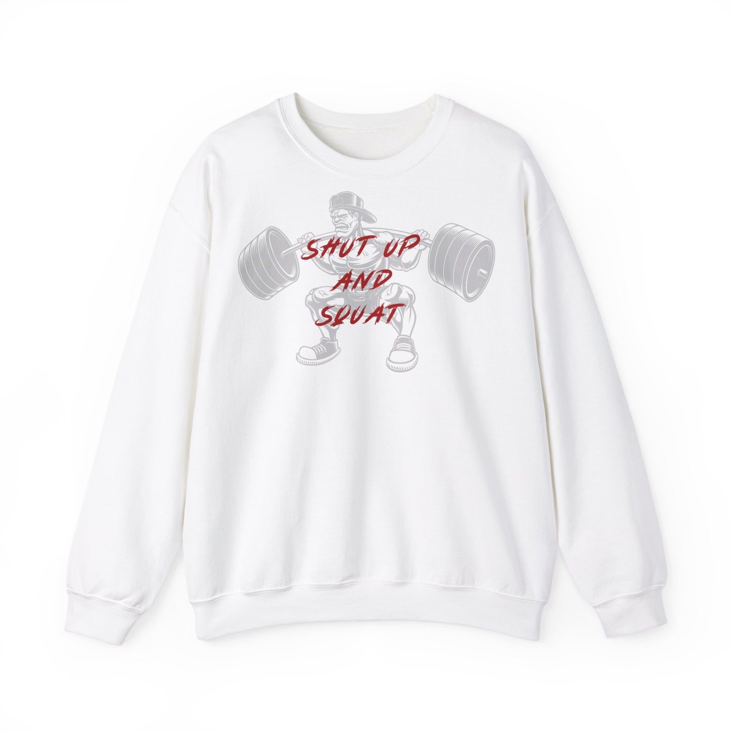 Funny Motivation Sweatshirt - 'Shut Up and Squat' Unisex Heavy Blend™ Crewneck