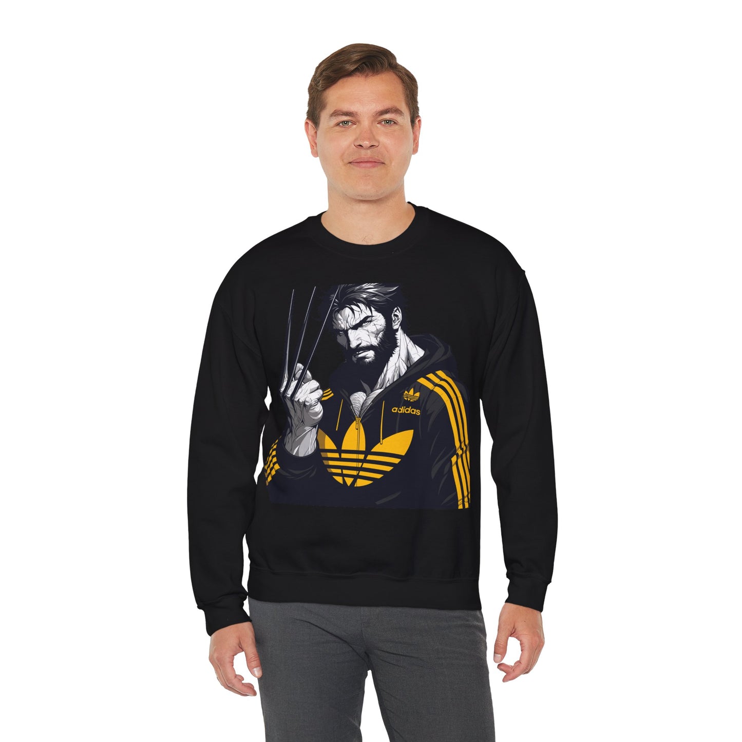 Wolverine Graphic Crewneck Sweatshirt for Anime Fans