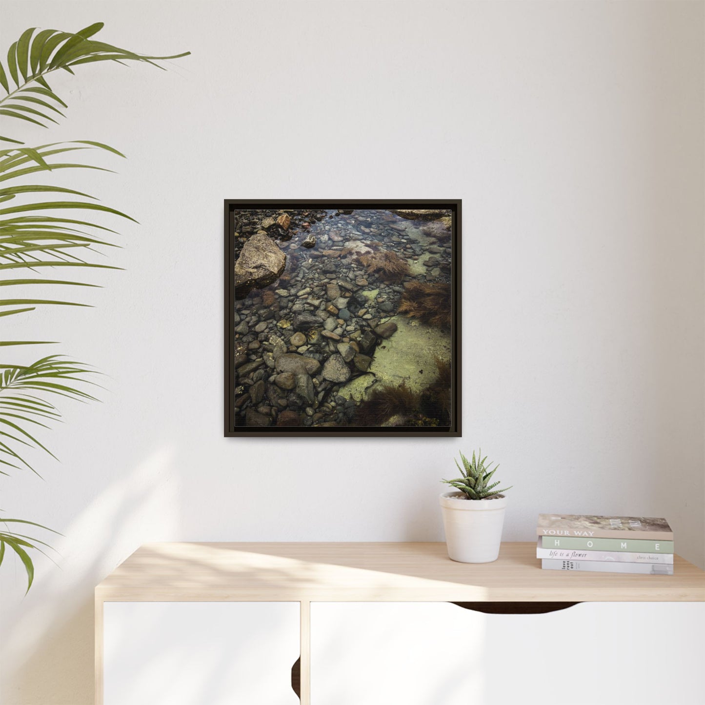 Rocks Matte Canvas, Framed (Multi-color)