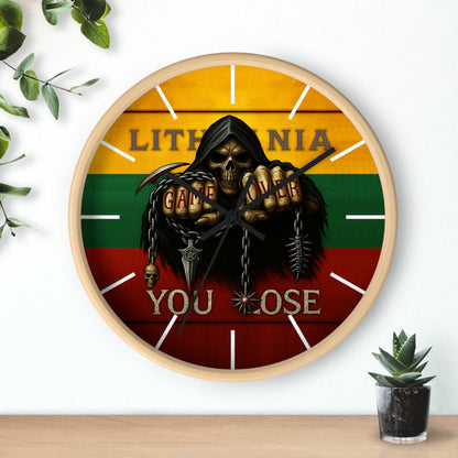 Lithuania Wall Clock Art "You lose"