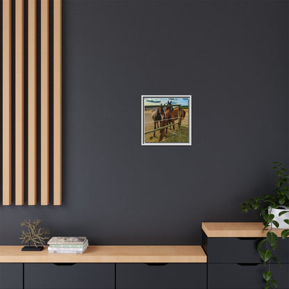 Horses Matte Canvas, Framed (Multi-color)