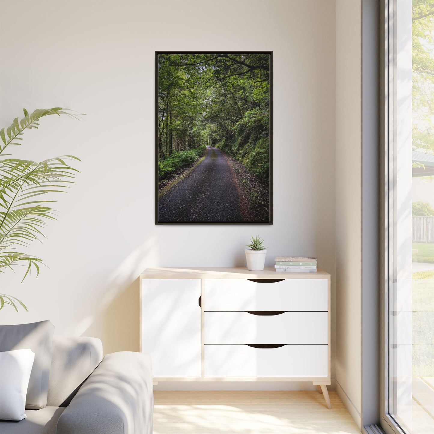 Glanageenty Forest Trail Matte Canvas, Framed (Multi-color)