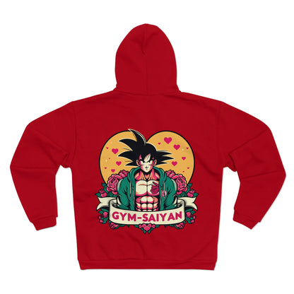 Gym Saiyan Goku Love Unisex Hooded Zip Sweatshirt