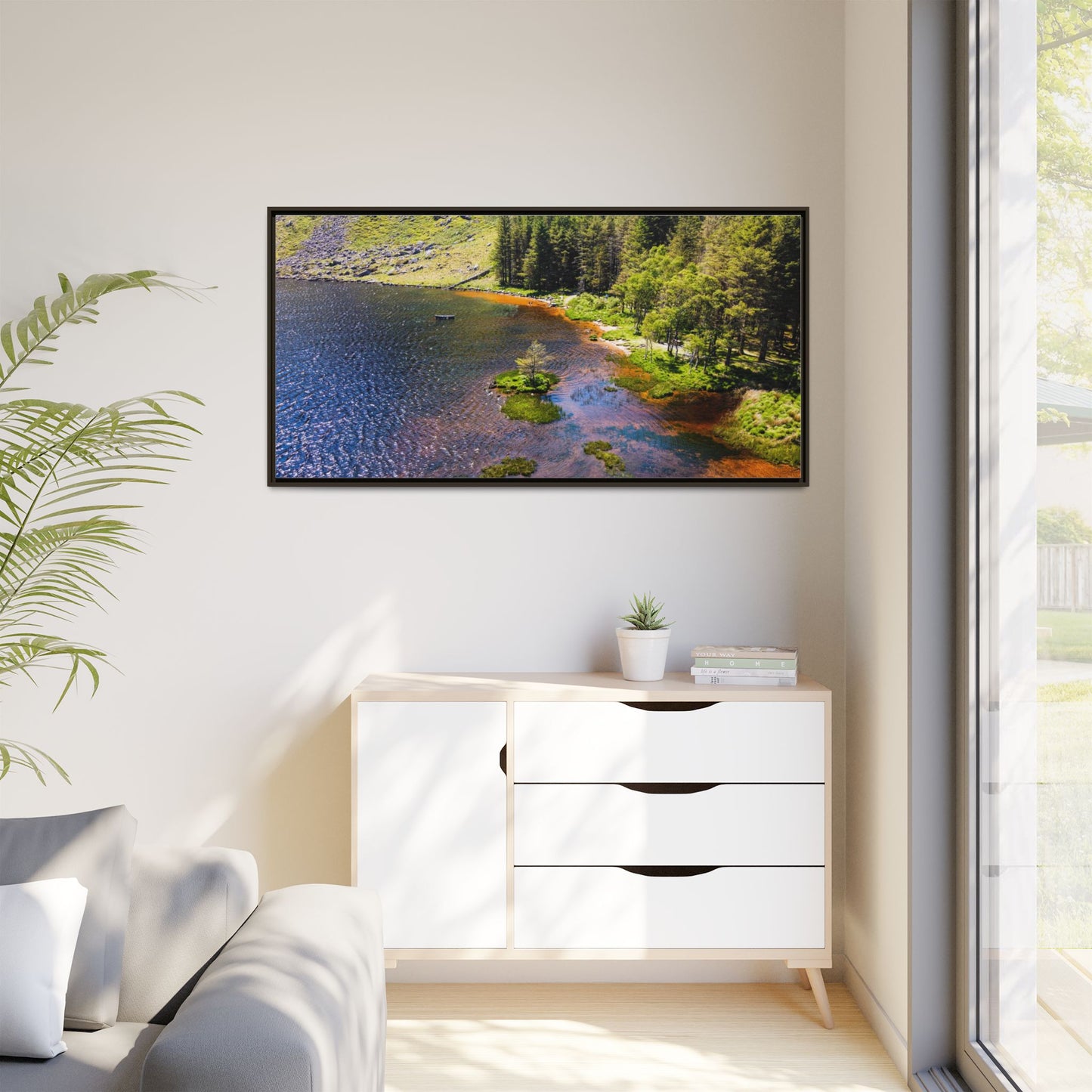 Gleanteenassig Forest Matte Canvas, Framed (Multi-color)