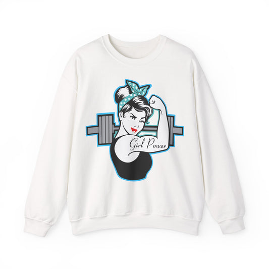 Girl Power Crewneck Sweatshirt - Unisex Heavy Blend™ White