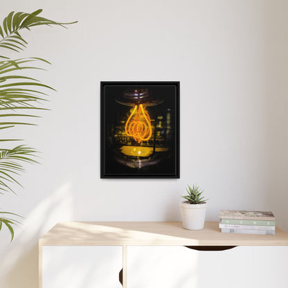 Bulb Matte Canvas, Framed (Multi-color)