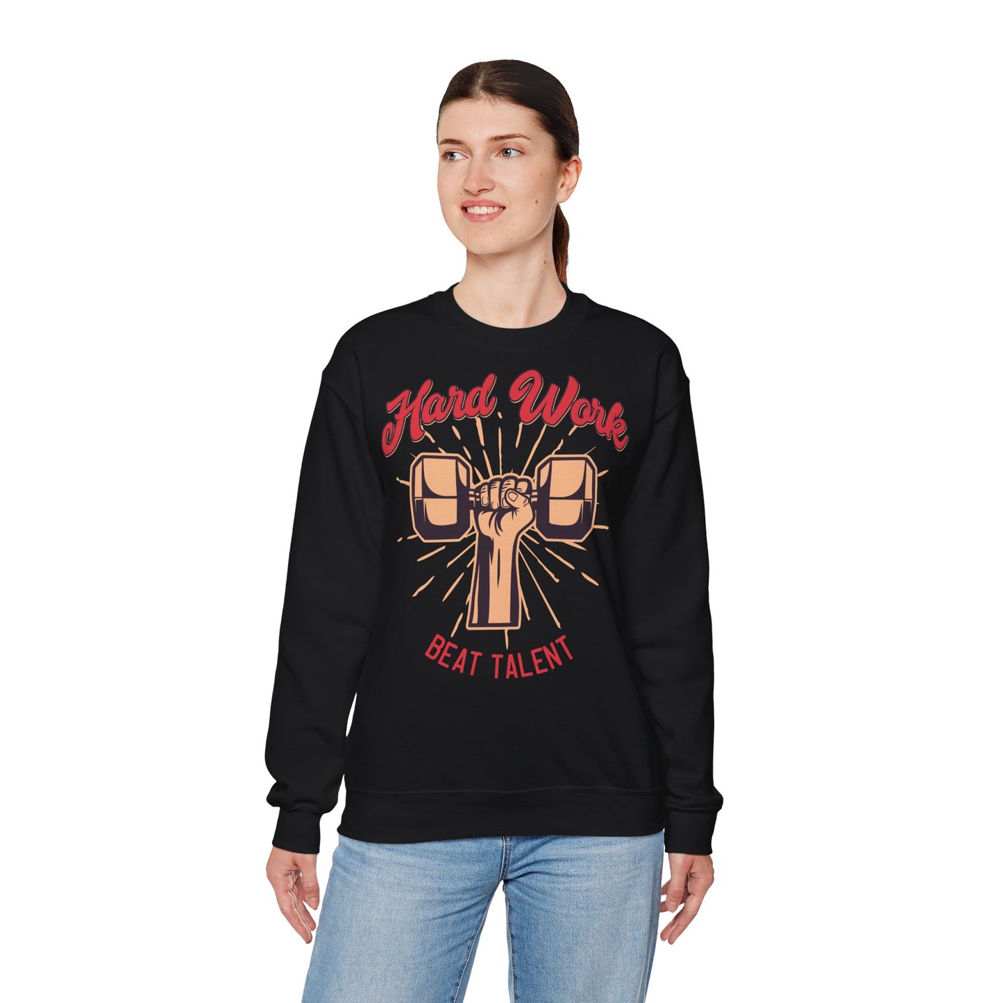 Hard Work Pays Unisex Heavy Blend™ Crewneck Sweatshirt - Fitness Apparel