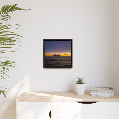 Sunset in Ocean 2 Matte Canvas, Framed (Multi-color)