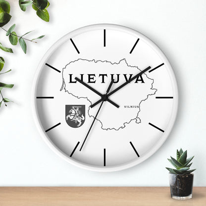 Lithuania Minimalistic Map Wall Clock - Modern Decor for Home & Office