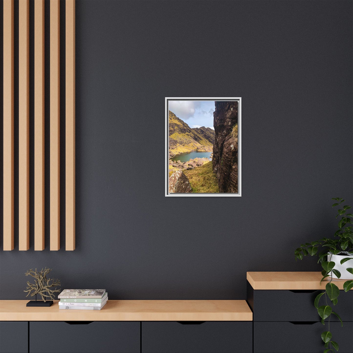 Mount Brandon Valley Matte Canvas, Framed (Multi-color)
