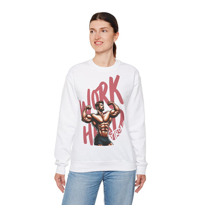 Work Hard Strong  Unisex Heavy Blend™ Crewneck Sweatshirt - Motivational Fitness Apparel