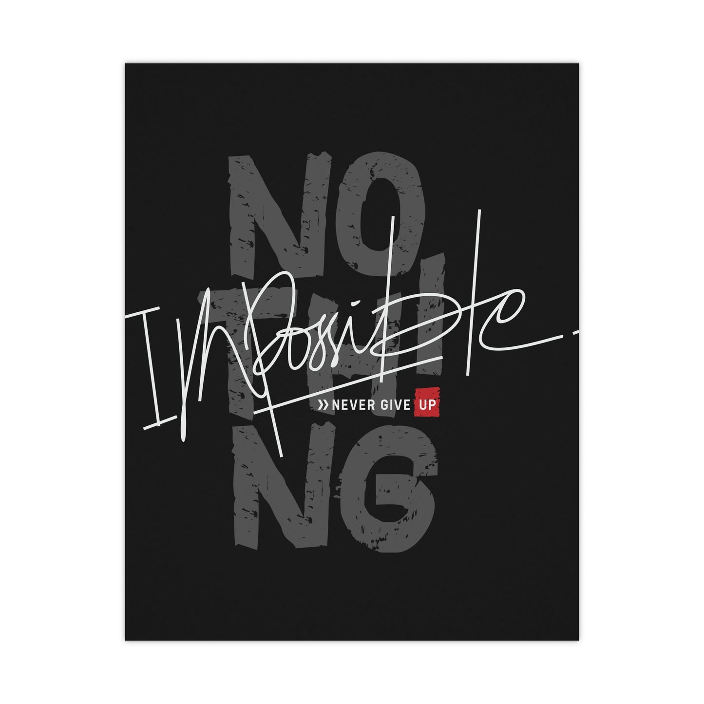 'No Impossible' Motivational Hoodies for Fitness & Inspiration