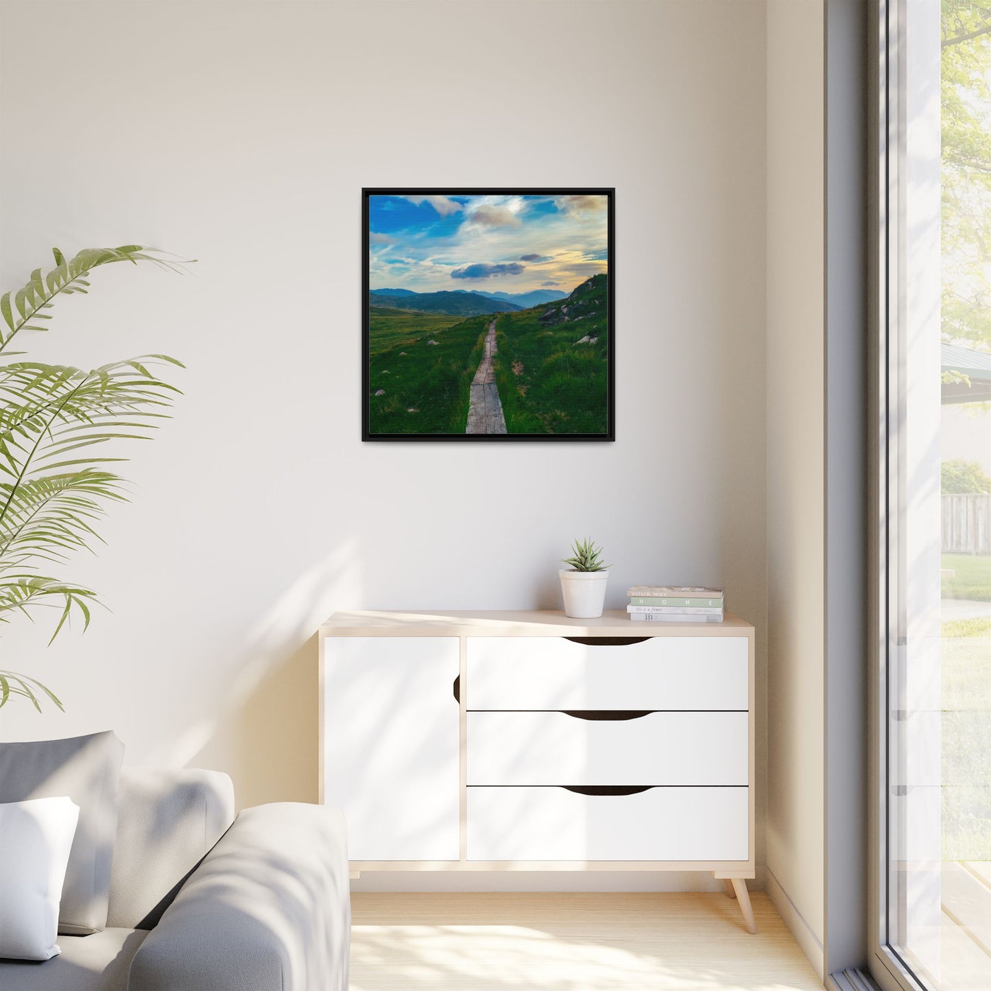 Torc Mountain Trail Matte Canvas, Framed (Multi-color)
