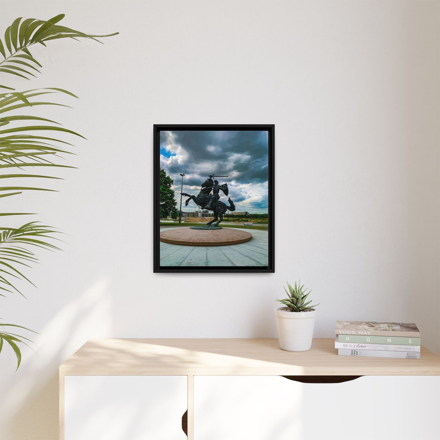 Kaunas Matte Canvas, Framed (Multi-color)