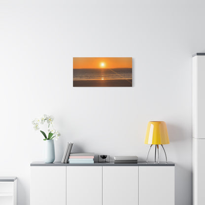 Sunset in ocean Matte Canvas, Stretched, 1.25"
