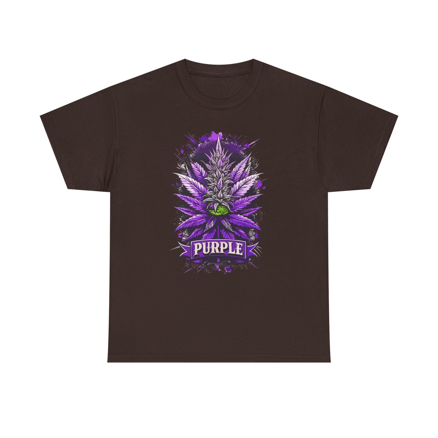 Purple Cannabis Bud T-Shirt — Bold Psychedelic Marijuana Graphic Tee