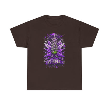 Purple Cannabis Bud T-Shirt — Bold Psychedelic Marijuana Graphic Tee