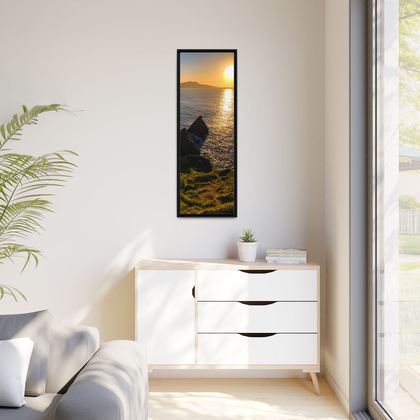 Dunquin Pier Matte Canvas, Framed (Multi-color)