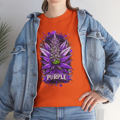Purple Cannabis Bud T-Shirt — Bold Psychedelic Marijuana Graphic Tee