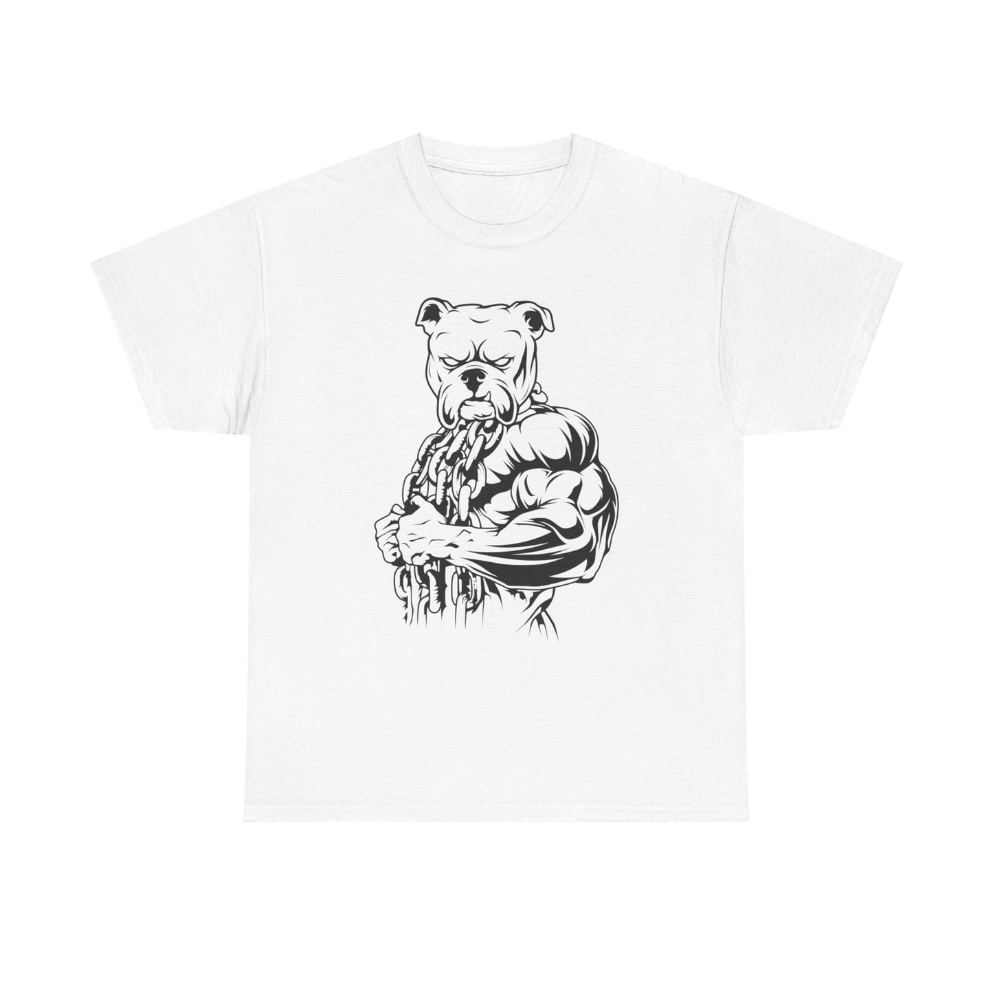 Muscle Dog Graphic Tee - Unisex Heavy Cotton T-Shirt for Dog Lovers