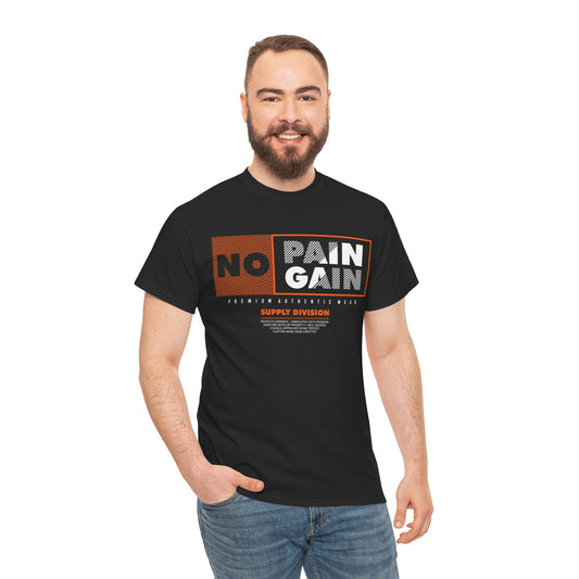 No Pain No Gain Unisex Heavy Cotton Tee - Motivational Fitness Shirt